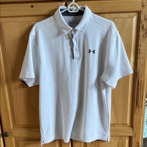Under Armour White Men’s Short-Sleeve Polo
